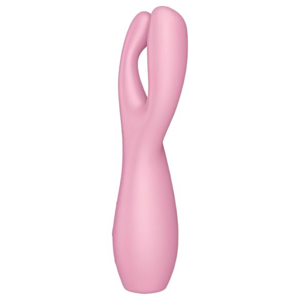 Satisfyer Threesome 3 - vibrator za klitoris - akumulatorski - roza