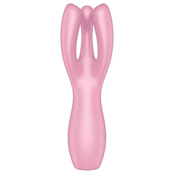 Satisfyer Threesome 3 - vibrator za klitoris - akumulatorski - roza