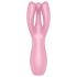 Satisfyer Threesome 3 - vibrator za klitoris - akumulatorski - roza