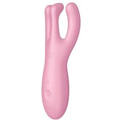   Satisfyer Threesome 4 - vibrator za klitoris - pameten - roza