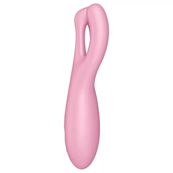 Satisfyer Threesome 4 - aplikacijo upravljan vibrator za klitoris (roza)