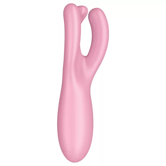 Satisfyer Threesome 4 - aplikacijo upravljan vibrator za klitoris (roza)