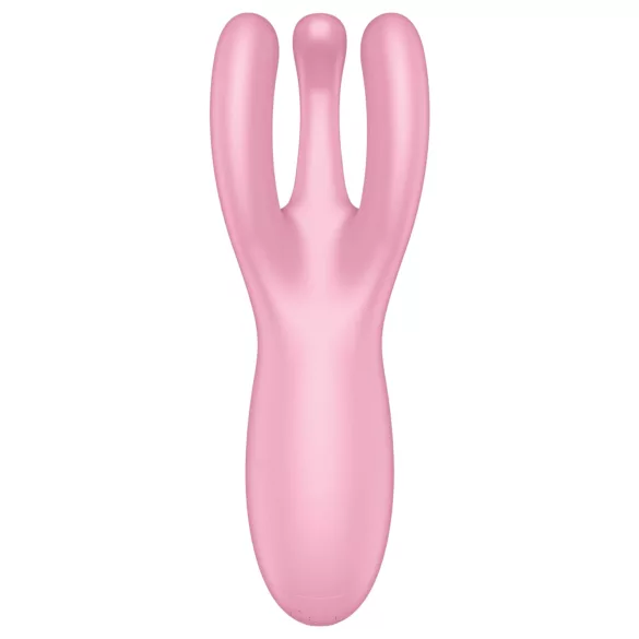 Satisfyer Threesome 4 - aplikacijo upravljan vibrator za klitoris (roza)