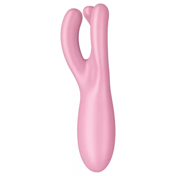 Satisfyer Threesome 4 - aplikacijo upravljan vibrator za klitoris (roza)