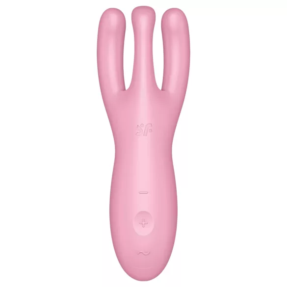 Satisfyer Threesome 4 - aplikacijo upravljan vibrator za klitoris (roza)