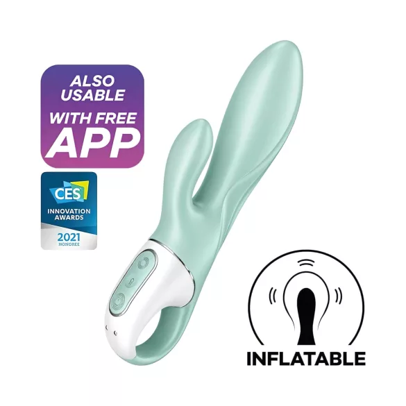 Satisfyer Air Pump Bunny 5 - aplikacijsko vodeni napihljivi vibrator (meta)