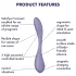 Satisfyer G-spot Flex 5 - vibrirajoči stimulator G-točke z upravljanjem prek aplikacije (vijoličen)