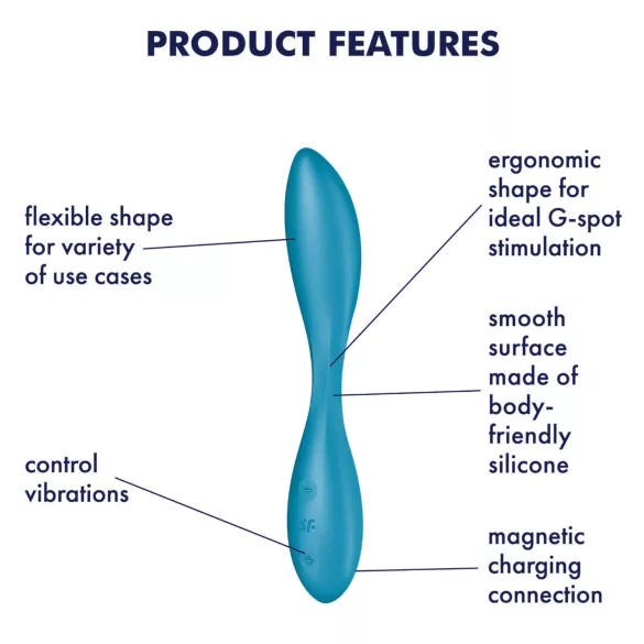 Satisfyer G-spot Flex 1 - akumulatorski, vodoodporni vibrator za G-točko (zelen)