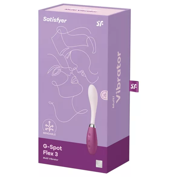 Satisfyer - G-točka vibrator - upogljiv, akumulatorski - roza-rdeč