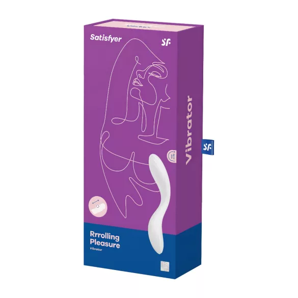 Satisfyer Rrrolling - vibrator za G-točko z gibljivo kroglico (bel)