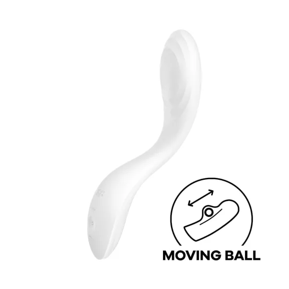 Satisfyer Rrrolling - vibrator za G-točko z gibljivo kroglico (bel)