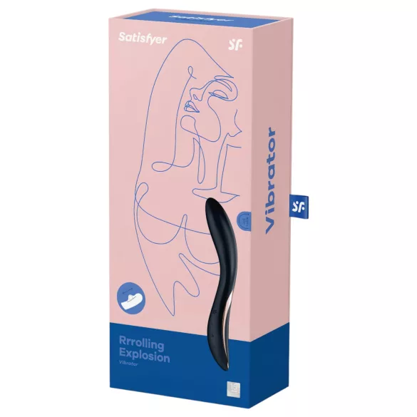Satisfyer Rrrolling - G-točkovni vibrator z gibljivo kroglico - črn
