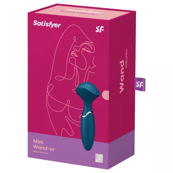 Satisfyer Mini Wand-er - masažni vodoodporni vibrator - modra