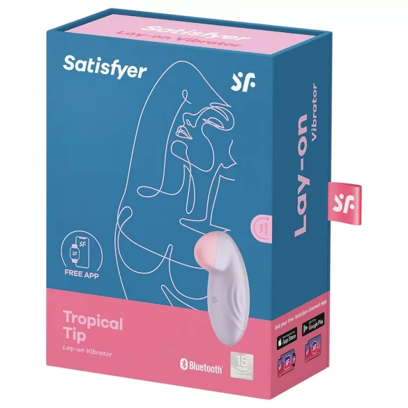 Satisfyer Tropical Tip - aplikacijsko voden vibrator za klitoris (vijoličen)
