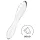 Satisfyer Dazzling Crystal 1 - dvostranski stekleni dildo - prozoren