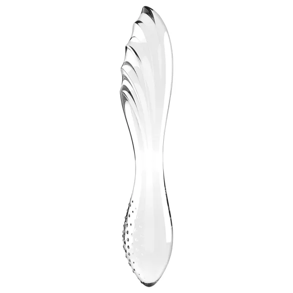 Satisfyer Dazzling Crystal 1 - dvostranski stekleni dildo - prozoren