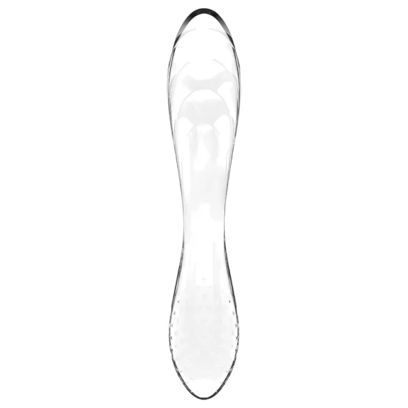 Satisfyer Dazzling Crystal 1 - dvostranski stekleni dildo - prozoren