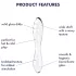 Satisfyer Dazzling Crystal 1 - dvostranski stekleni dildo - prozoren