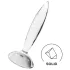 Satisfyer Sparkling Crystal - stekleni dildo z rebrasto strukturo - prozoren