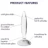 Satisfyer Sparkling Crystal - stekleni dildo z rebrasto strukturo - prozoren