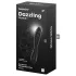 Satisfyer Dazzling Crystal 1 - stekleni dildo z dvema koncema - črn