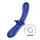 Satisfyer Double Crystal - dvostranski stekleni dildo - modra