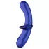 Satisfyer Double Crystal - dvostranski stekleni dildo - modra