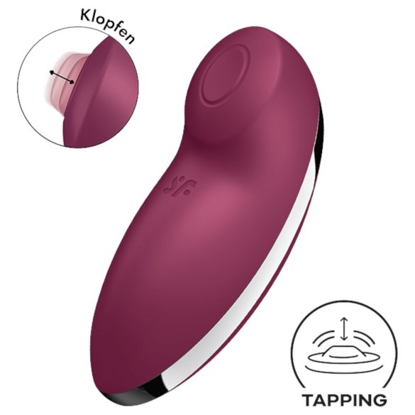 Satisfyer Tap & Climax 2 - 2v1 stimulator in vibrator (rdeč)