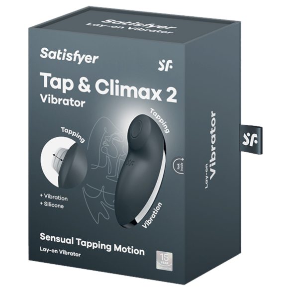 Satisfyer - 2v1 klitoralni vibrator - tap & climax 2 - siva