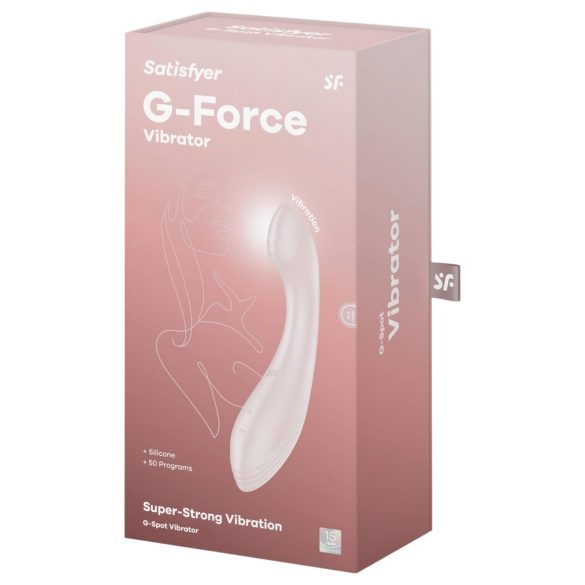 Satisfyer G-Force - vibrator za G-točko - polnjenje USB, vodoodporen - bež