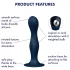 Satisfyer Double Ball-R - vaginalne kroglice - anatomska oblika - modra