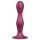 Satisfyer Double Ball-R - dildo z vakuumskim držalom - utežen - rdeč