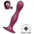 Satisfyer Double Ball-R - dildo z vakuumskim držalom - utežen - rdeč