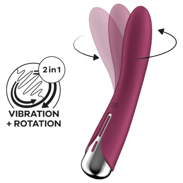 Satisfyer - G-točka vibrator s vrtečo glavo - rdeča