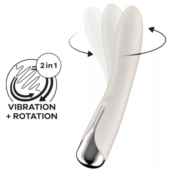 Satisfyer - G-točka vibrator z vrtljivo glavo - bež