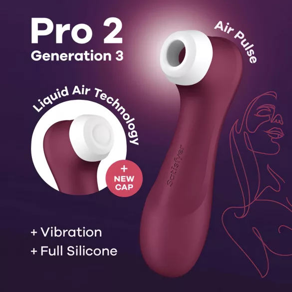 Satisfyer Pro 2 Gen3 - akumulatorski stimulator klitorisa z zračnimi pulzi (rdeč)