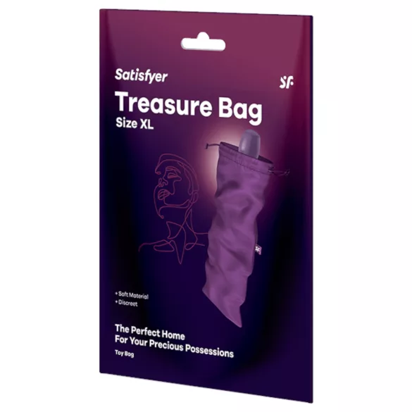 Satisfyer Treasure Bag XL - diskretna torbica za shranjevanje erotičnih igračk (vijolična)