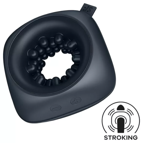 Satisfyer Ring Stroker - akumulatorski vibracijski masturbator (črn)