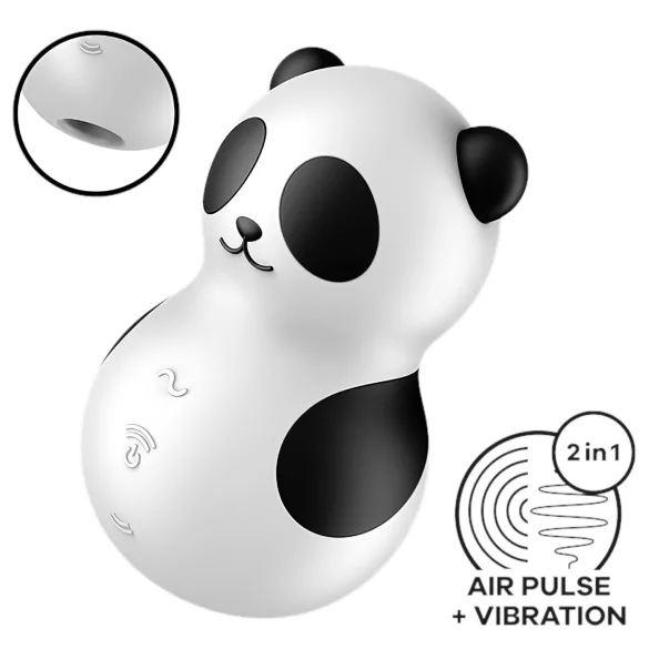 Satisfyer Pocket Panda - stimulator klitorisa z zračnimi valovi (črn)