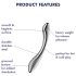 Satisfyer Pure Gravity 1 – rebrast jekleni dildo (srebrn)