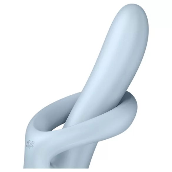 Satisfyer Heat Flex 4 - grelni vibrator z ročajem za klitoris (moder)