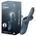 Satisfyer Heat Flex 4 - grelni vibrator s klitoralnim nastavkom (siv)