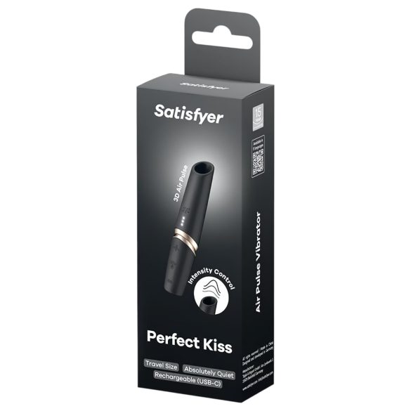 Satisfyer Perfect Kiss - šminka vibrator (črna)