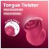 Satisfyer Tongue Twister - vibrator za klitoris z vrtljivo jeziko - roza