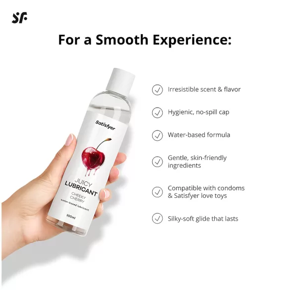 Satisfyer - lubrikant z okusom češnje - 300 ml