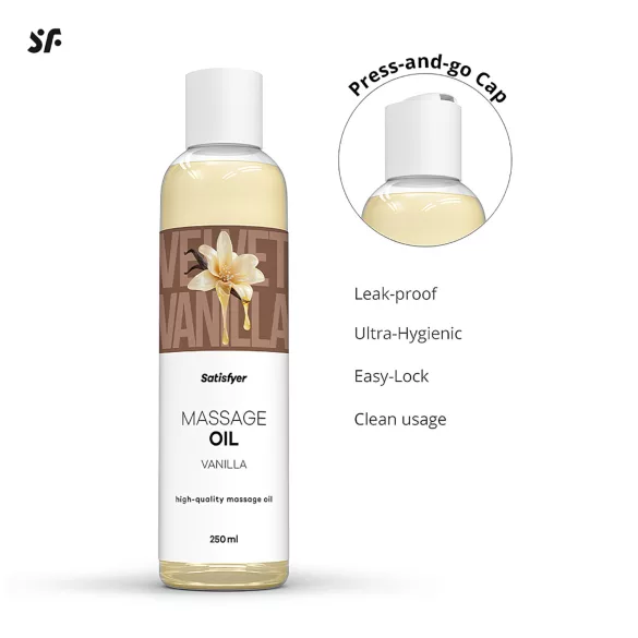 Satisfyer - masažno olje - vanilija - 250 ml