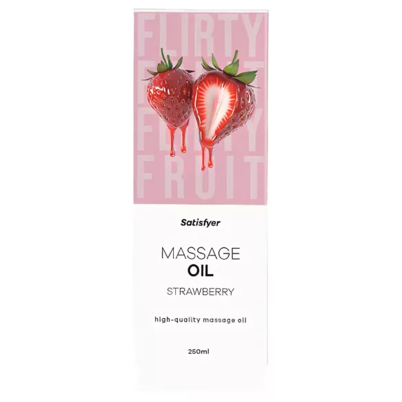 Satisfyer - aromatizirano masažno olje - jagoda (250 ml)
