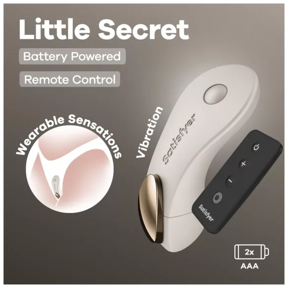 Satisfyer Little Secret - nosljiv vibrator za hlačke (bel)