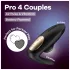 Satisfyer Pro 4 Couples - vibrator za pare z zračnimi valovi - črn