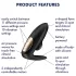Satisfyer Pro 4 Couples - vibrator za pare z zračnimi valovi - črn